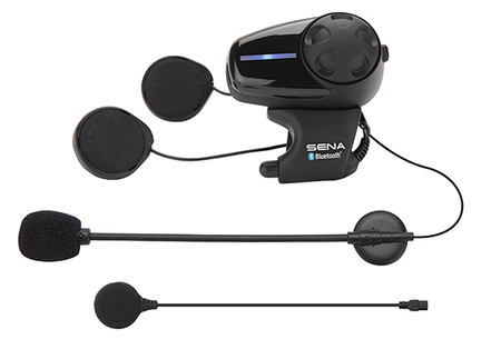 SENA INTERKOM MOTOCYKLOWY SMH10 BLUETOOTH 3.0 DO 900M Z MIKROFONEM NA PAŁĄKU ( 2 ZESTAWY ) (EL)